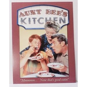 VINTAGE 1998 AUNT BEE'S KITCHEN METAL SIGN "ANDY GRIFFITH SHOW"DECORATIVE